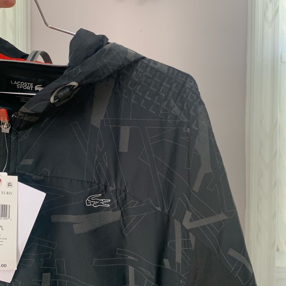 SOLD - NWT Black Lacoste Windbreaker Jacket - Picture 5 of 7